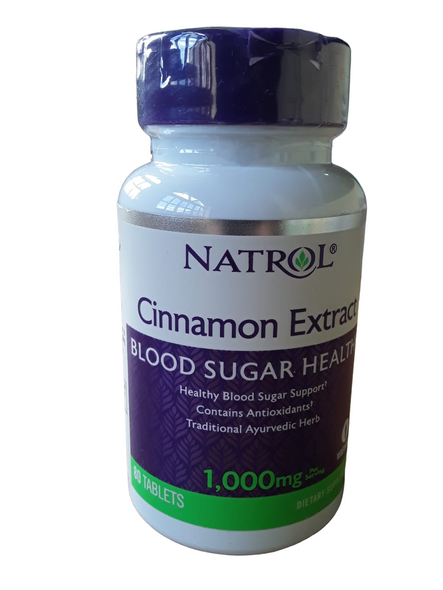 Cinnamon Extract, Blood Sugar Health, 1,000mg, 80 Tablets -Extracto de Canela, Salud del Azúcar en la Sangre, 1,000mg, 80 Tabletas