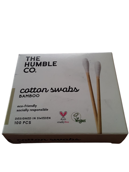 Cotton Swabs, Bamboo, 100 Pieces -Hisopos de algodón, bambú, 100 unidades