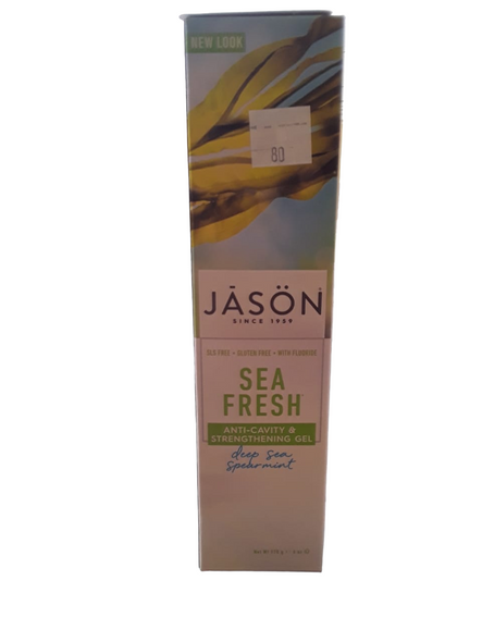 Gel Toothpaste, Sea Fresh, Spearmint, 6 oz. -Pasta en gel Dentífrica, Mar Fresco, Menta verde, 6 oz