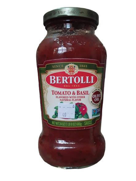 Pasta Sauce, Tomato & Basil, 24 oz -Salsa para Pasta, Tomate y Albahaca, 24 oz