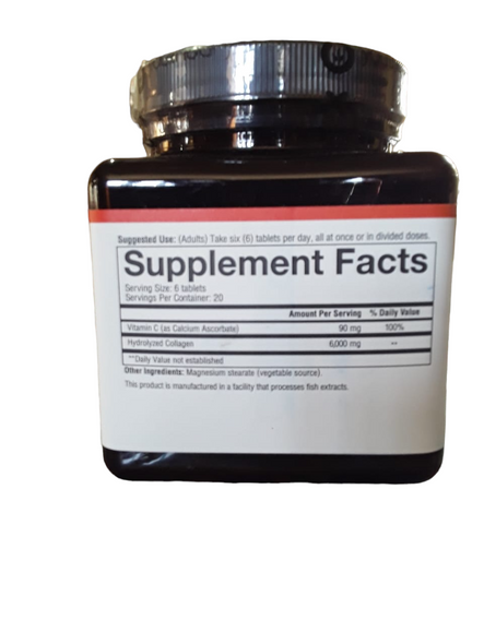 Collagen, 6000mg, 120 Tablets -Colágeno, 6000mg, 120 Tabletas