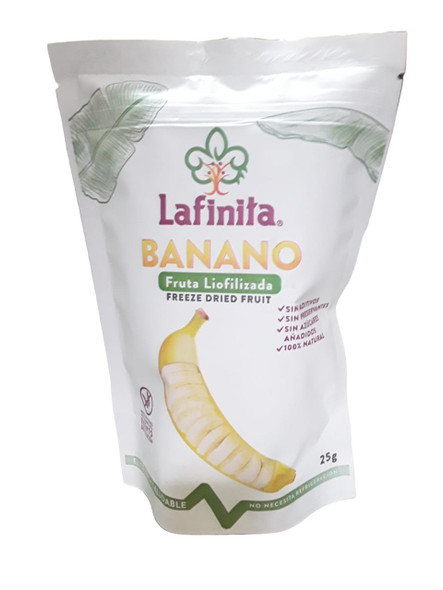 Banana, Freeze Dried, 20g - Banano, Liofilizada, 20g