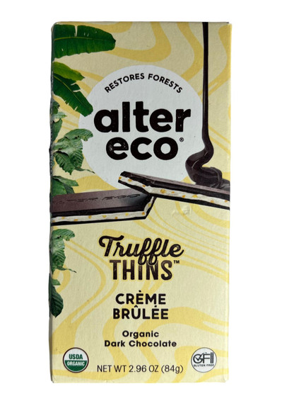 Truffle Thin, Creme Brulee, Organic, 2.96 - Trufa Delgado, Creme Brulee, Orgánica, 2.96
