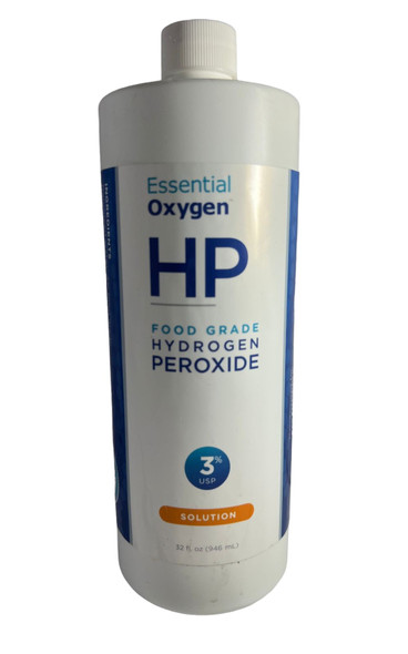 Hydrogen Peroxide, Food Grade, 3% USP, 32 fl oz - Peróxido de Hidrógeno, Grado Alimenticio, 3% USP, 32 fl oz