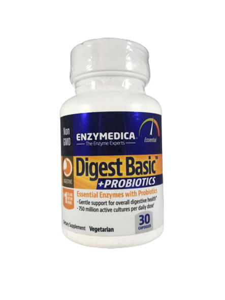 Digest Basic + Probiotics, 30 Vegetarian Capsules - Digest Basic + Probiotics, 30 Cápsulas Vegetarianas