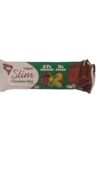 Chocolate Mint Bar, Slim, 17g Protein, 1.59 oz. -Barrita de Chocolate y Menta, Delgado, 17g Proteína, 45g