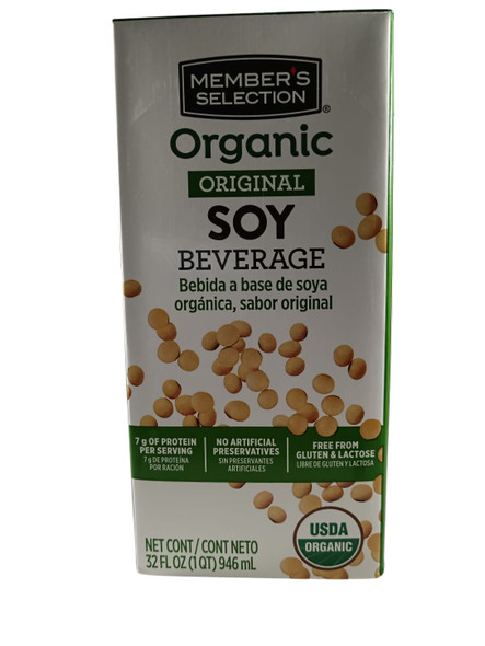 Soy Milk, Organic, 32 fl oz -Leche de Soya, Orgánica, 32 fl oz