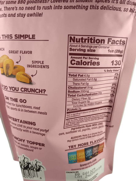 Crunchy Corn, BBQ, 4 oz -Maíz Crujiente, BBQ, 4 oz