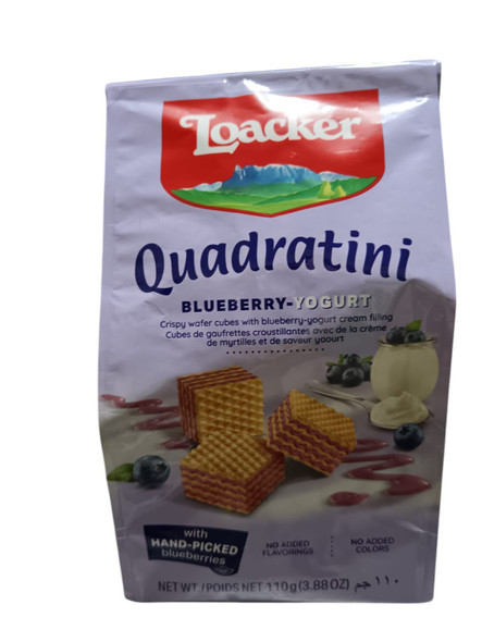 Wafers, Blueberry Yogurt, 110g -Barquillos, Yogurt de Arándanos, 110g