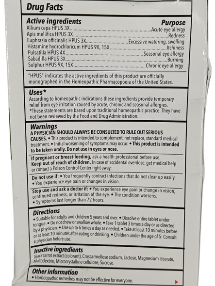 Complete Eye Relief, Homeopathic, 48 Tablets -Alivio Ocular Completo, Homeopático, 48 Tabletas