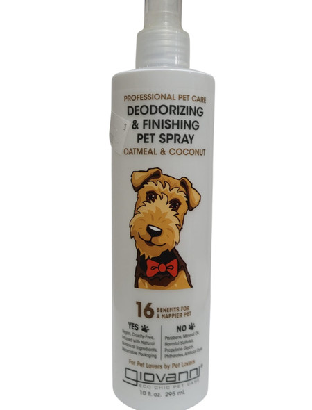 Deodorizing & Finishing Pet Spray, 10fl oz - Spray desodorante y acondicionador para mascotas, 10 fl oz Deodorizing & Finishing Pet Spray, 10fl oz - Spray desodorante y acondicionador para mascotas, 10 fl oz