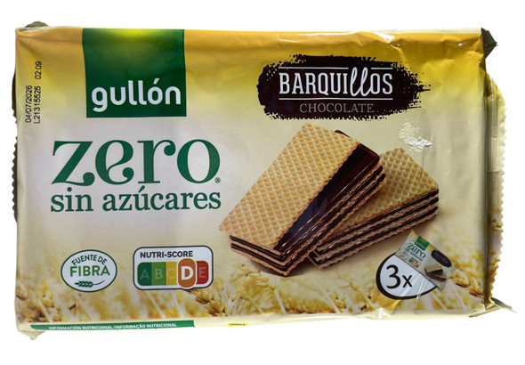 Chocolate Wafers, No Sugar, 3x - Barquillos Chocolate, 3x
