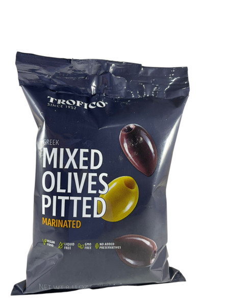 Mixed Olives, Pitted, Marinated, 8.11 oz -Aceitunas Mixtas, Sin Semilla, Marinadas