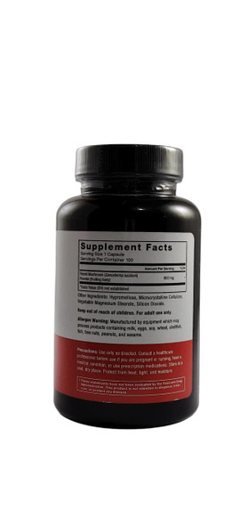 Reishi, 600mg, 100 Vegetable Capsules -Reishi, 600 mg, 100 Cápsulas Vegetales