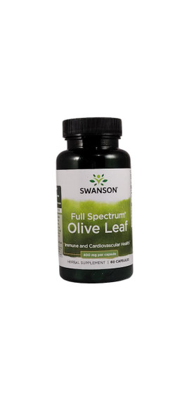 Olive Leaf, 400mg, 60 Capsules -Hoja de Olivo, 400 mg, 60 Capsulas