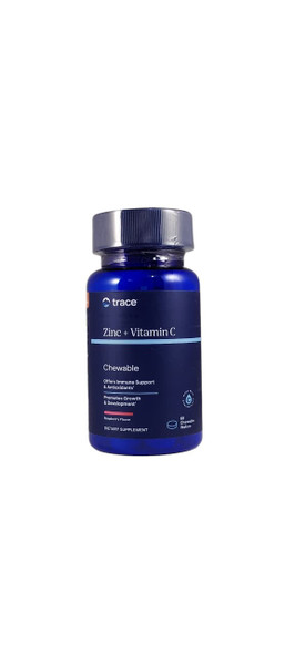 Zinc & Vitamin C, Chewable, Raspberry, 60 Wafers -Zinc y Vitamina C, Masticables, Frambuesa, 60 obleas