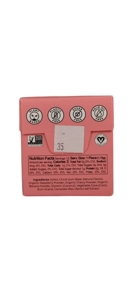 Bubble Gum, Sugar Free, 12 Pieces -Chicle sin Azúcar, 12 Piezas