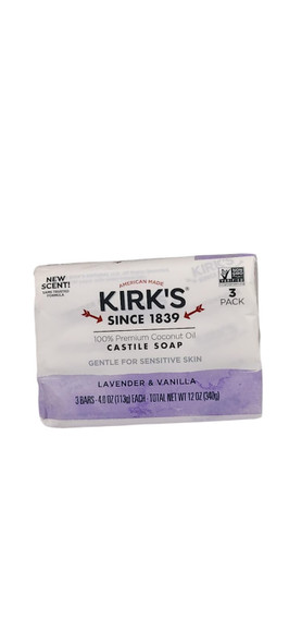 Soap, Castile, Lavender & Vanilla, 3 Pack -Jabón, Castilla, Lavanda y Vainilla, Paquete de 3