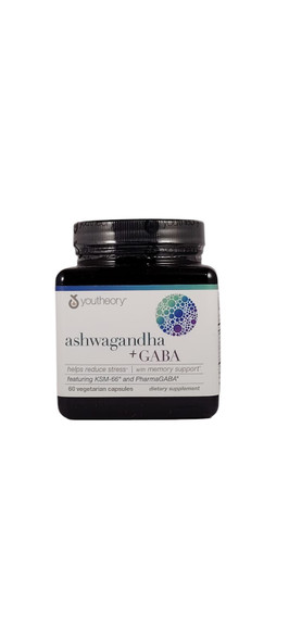Ashwagandha + GABA, 60 Vegetarian Capsules -Ashwagandha + GABA, 60 cápsulas vegetarianas