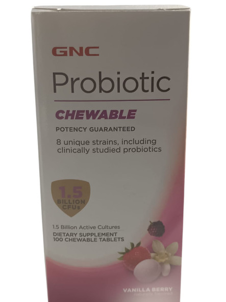 Probiotic, Chewable, 1.5 Billion Active Cultures -Probiótico, Masticable, 1.500 millones de cultivos activos