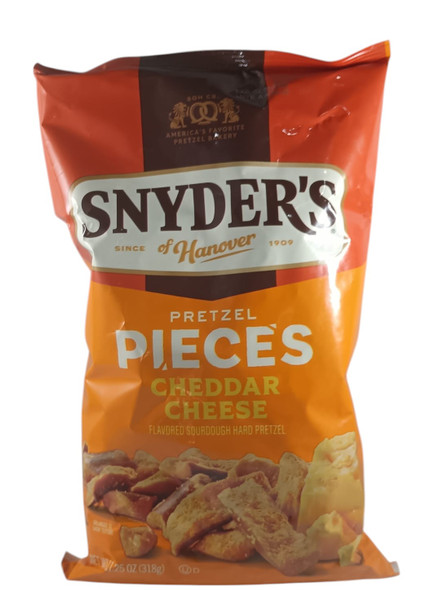 Pretzel Pieces, Cheddar Cheese, 318g -Trozos de Pretzel, Queso Cheddar, 318 g