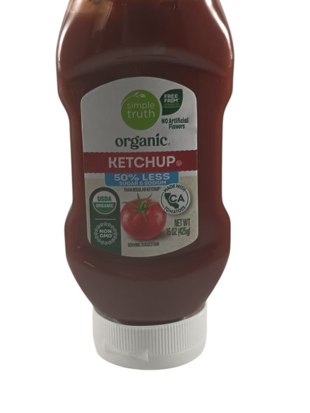 Ketchup, 50% Less Sugar & Sodium, Organic, 15 oz - Kétchup, con un 50% menos de azúcar y sodio, Orgánico, 425 g