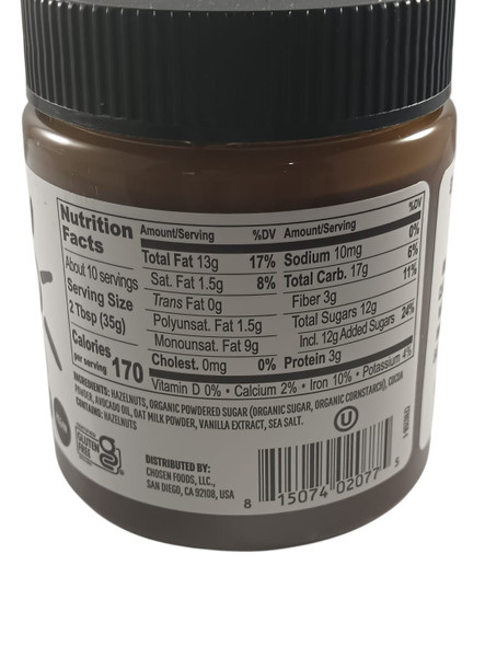 Chocolate Hazelnut Spread, 12 oz -Crema de Chocolate y Avellanas, 340 g