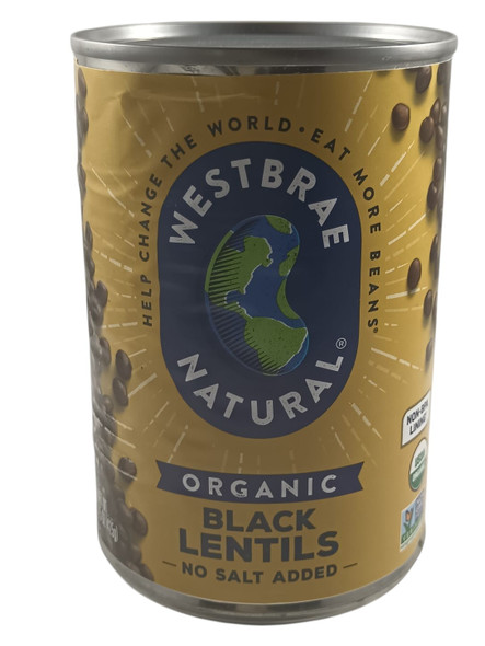 Black Lentils, Organic, No Salt Added - Lentejas Negras, Orgánicas, Sin Sal Añadida