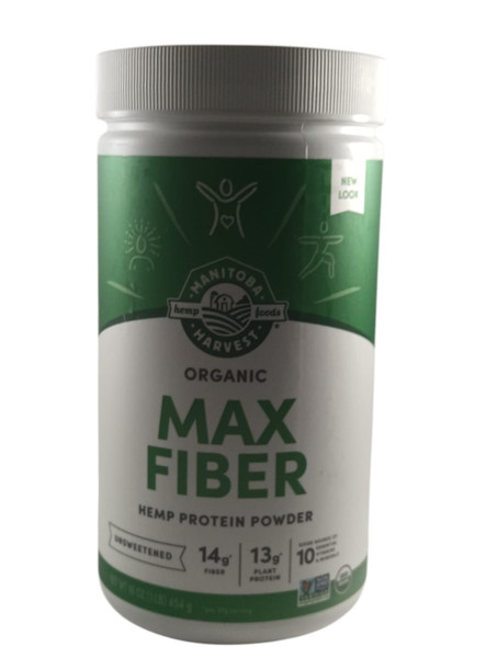 Max Fiber, Hemp Protein Powder, Organic, 1 lb. - Máxima Fibra, Proteína de cáñamo en polvo, Orgánica, 450 g