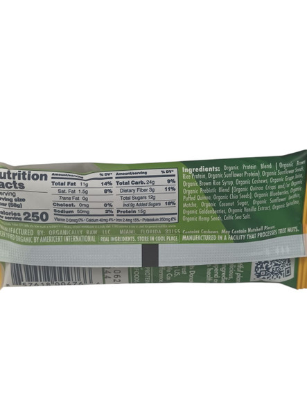 Protein Bar, Blueberry Matcha + Prebiotics, Organic - Barrita proteína, arándanos y matcha + prebióticos, orgánico