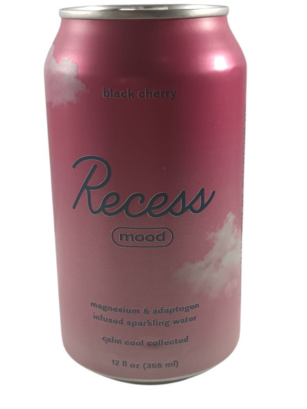 Magnesium & Adaptogen Infused Sparkling Water, Black Cherry, 12 oz - Agua con gas infundida con magnesio y adaptógenos, cereza negra, 355 ml