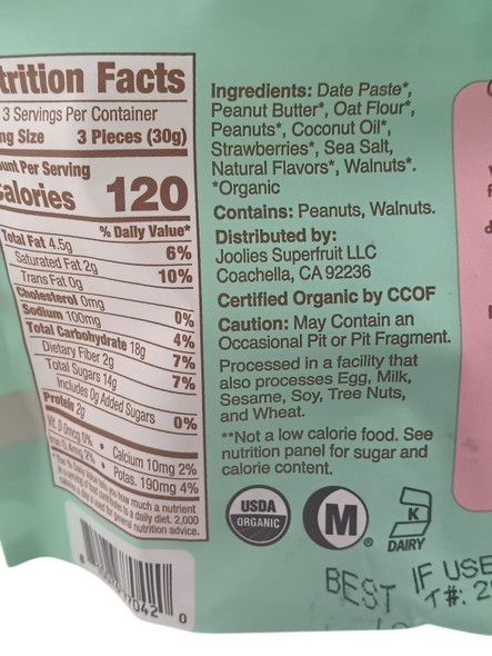 Date & Nut Energy Bites, Peanut Butter Jelly, Organic, 3.5 oz - Bocaditos Energéticos de Dátiles y Frutos Secos, Mantequilla de Maní, Orgánicos, 100 g