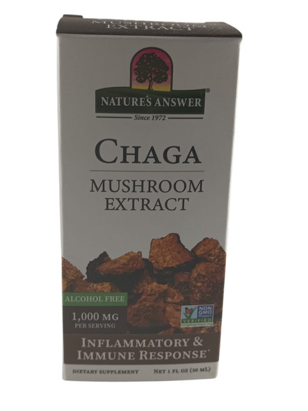 Chaga Mushroom Extract, 1000mg, 1 fl oz -Extracto de Hongo Chaga, 1000 mg, 30 ml