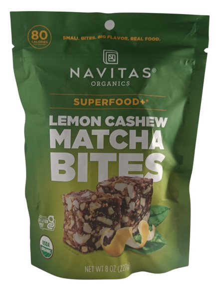 Lemon Cashew Matcha Bites, Organic, 8 oz. - Bocaditos de Matcha con Limón y Maranon, Orgánicos, 227 g
