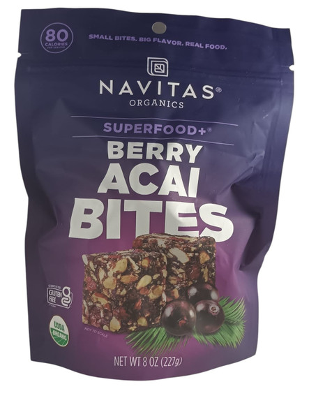 Acai Berry Bites, Organic, 8 oz. - Bocaditos  de acai, orgánico, 227 g