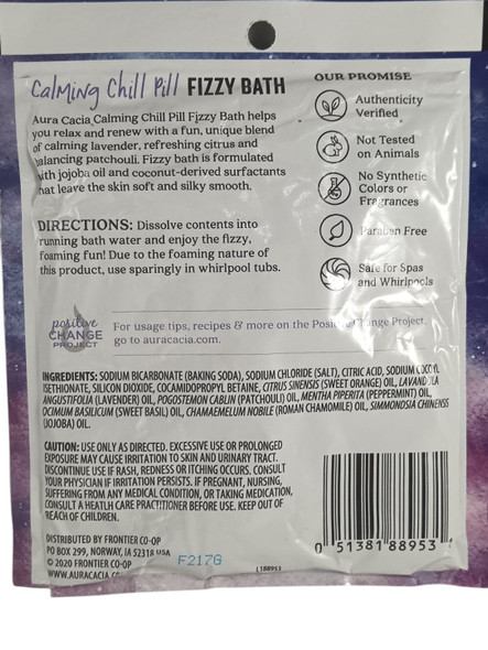 Fizzy Bath, Calming Chill Pill, 2.5 oz - Baño efervescente, calmante relajante, 70 g