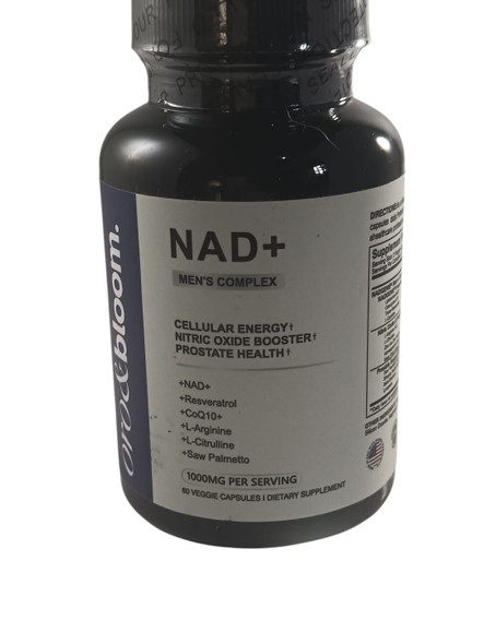 NAD +, Men's Complex, 1000mg, 60 Veggie Capsules - NAD+, complejo para hombres, 1000 mg, 60 cápsulas vegetales