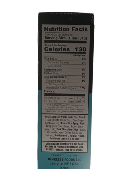 Granola Bars, Chocolate Chip, Gluten-Free, 6 Bars - Barritas de Granola, con trocitos de chocolate, sin gluten, 6 unidades