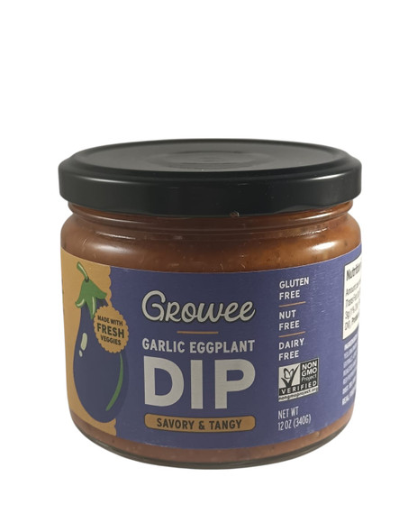 Garlic Eggplant Dip, Gluten-Free, 12 oz - Salsa de Berenjena al Ajo, sin gluten, 340 g