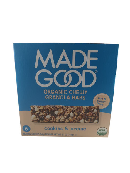 Granola Bars, Chewy Cookies & Creme, Organic, 6 Bars - Barritas de Granola, Galletas masticables y Crema, Orgánicas, 6 barritas