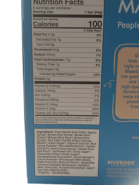 Granola Bars, Chewy Cookies & Creme, Organic, 6 Bars - Barritas de Granola, Galletas masticables y Crema, Orgánicas, 6 barritas
