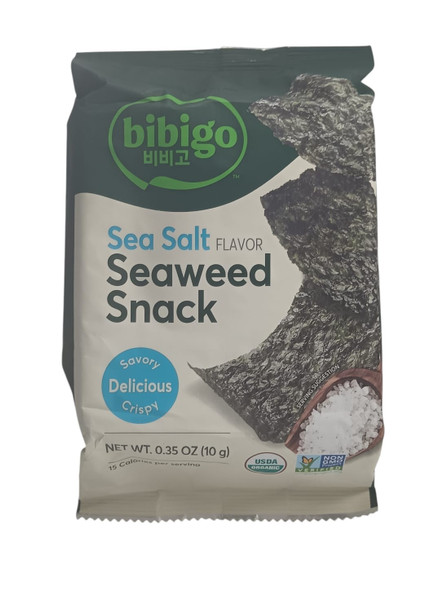 Seaweed Snack, Sea Salt, Organic, .35 oz - Aperitivo de algas, sal del mar, orgánica, 10 g