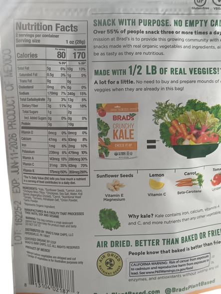 Kale, Cheezy, Organic, 2 oz - Kale, Cheezy, Orgánico, 57 g