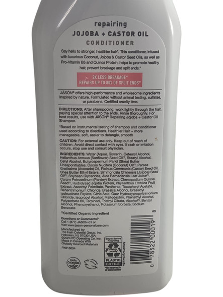 Conditioner, Jojoba + Castor Oil, 16 fl oz - Acondicionador, Jojoba + Aceite de Ricino, 473 ml