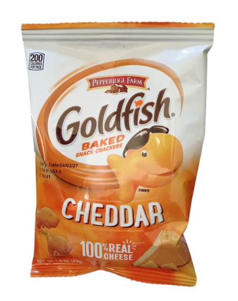 Cheddar Goldfish, 1.5 oz - Aperitivo de Cheddar, 43g