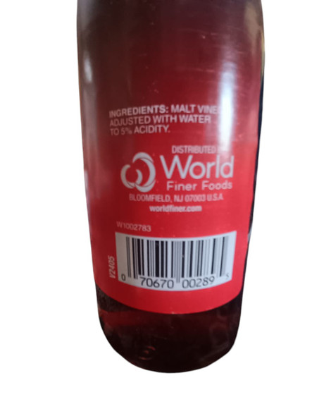 Malt Vinegar, 12.7 fl oz -Vinagre de malvavisco, 370 ml