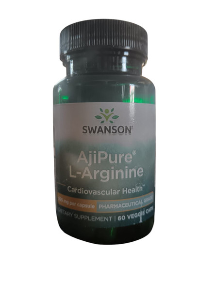 L-Arginine, AjiPure, 500mg, 60 Veggie Caps - L-arginina, AjiPure, 500 mg, 60 Cápsulas Vegetales
