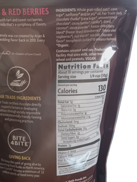 Granola, Dark Chocolate & Red Berries, Organic, 11.5 oz - Granola, Chocolate Oscuro y Frutos Rojos, Orgánico, 325 g
