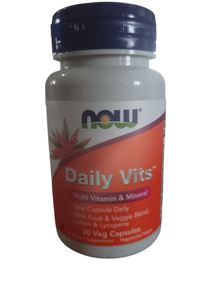 Daily Vits, Multi Vitamin & Mineral, 30 Veg Capsules - Vitaminas Diarias, Multivitamínico y Minerales, 30 cápsulas vegetales