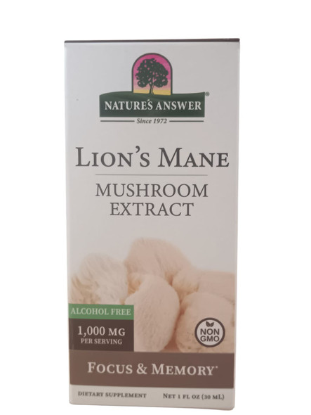 Lion's Mane Extract, 1000mg per Serving, 1 fl oz - Extracto de Melena de León, 1000 mg por dosis, 30ml